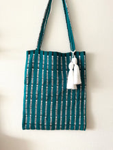 Load image into Gallery viewer, Second-life Tote, Red, Jade, White & Charcoal
