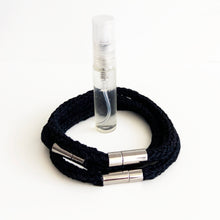 Load image into Gallery viewer, Aroma Therapy Bracelet, Energizing, Black & Silver
