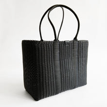 Load image into Gallery viewer, City Market Bag, Black Leather Handle