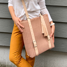 Load image into Gallery viewer, Convertible BackPack, Nude, Leather Straps