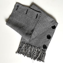 Load image into Gallery viewer, Cowl, Hand-woven, Dots, Black & White