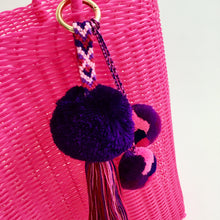Load image into Gallery viewer, Friendship Pompom/Tassel, Purple/Pink Mix
