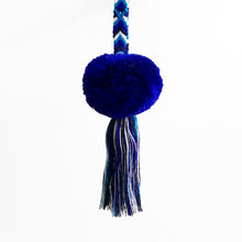Load image into Gallery viewer, Friendship Pompom/Tassel, Indigo/Blue Mix