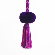 Load image into Gallery viewer, Friendship Pompom/Tassel, Purple/Pink Mix