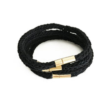 Load image into Gallery viewer, Aroma Therapy Bracelet, Energizing, Black &amp; Antique Gold
