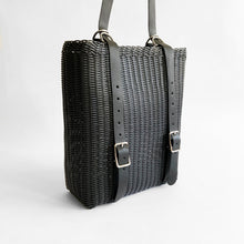 Load image into Gallery viewer, Convertible BackPack, Black, Leather Straps