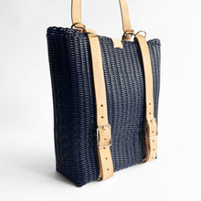 Load image into Gallery viewer, Convertible BackPack, Navy Blue, Leather Straps