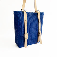 Load image into Gallery viewer, Convertible BackPack, Royal Blue, Leather Straps