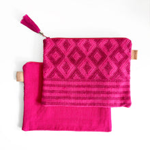Load image into Gallery viewer, Second-life Pouch Toto, Geo, Medium, Fuchsia/Deep Magenta