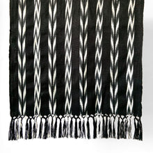 Load image into Gallery viewer, Rebozo Wrap, Quetzaltenango, Black, Charcoal & White