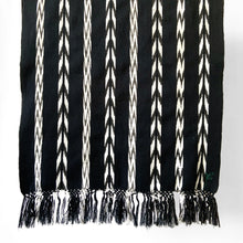 Load image into Gallery viewer, Rebozo Wrap, Quetzaltenango, Black, Grey & White