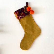 Load image into Gallery viewer, Second-life Stocking, Velvet, Gold/Red
