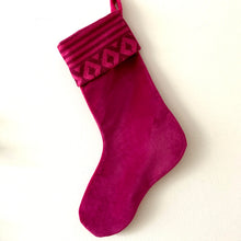 Load image into Gallery viewer, Second-life Stocking, Velvet, Fuchsia/Pink