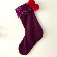 Load image into Gallery viewer, Second-life Stocking, Velvet, Plum