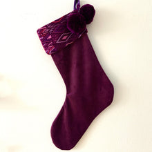 Load image into Gallery viewer, Second-life Stocking, Velvet, Plum