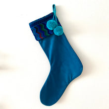 Load image into Gallery viewer, Second-life Stocking, Velvet, Turqouise/Teal or
