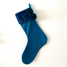 Load image into Gallery viewer, Second-life Stocking, Velvet, Turqouise/Teal or