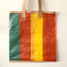 Load image into Gallery viewer, Essential Tote, Orange, Yellow & Aqua, Natural