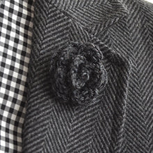 Load image into Gallery viewer, Lapel Bloom, Charcoal