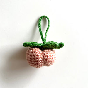 Crochet Bag Charm, Peach