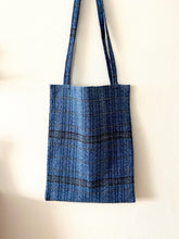 Load image into Gallery viewer, Second-life Tote, Indigo, Navy &amp; Silver

