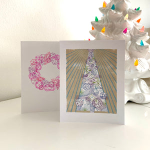 Greeting Card, Crystal Wreath