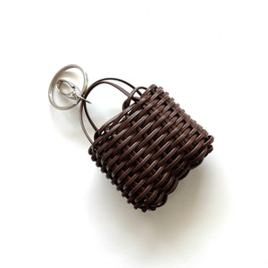 Micro Market Bag, Earbud Case, Chocolate Brown