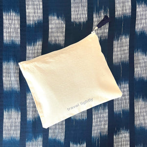 Travel Scarf, Jaspé Squares, Deep Indigo