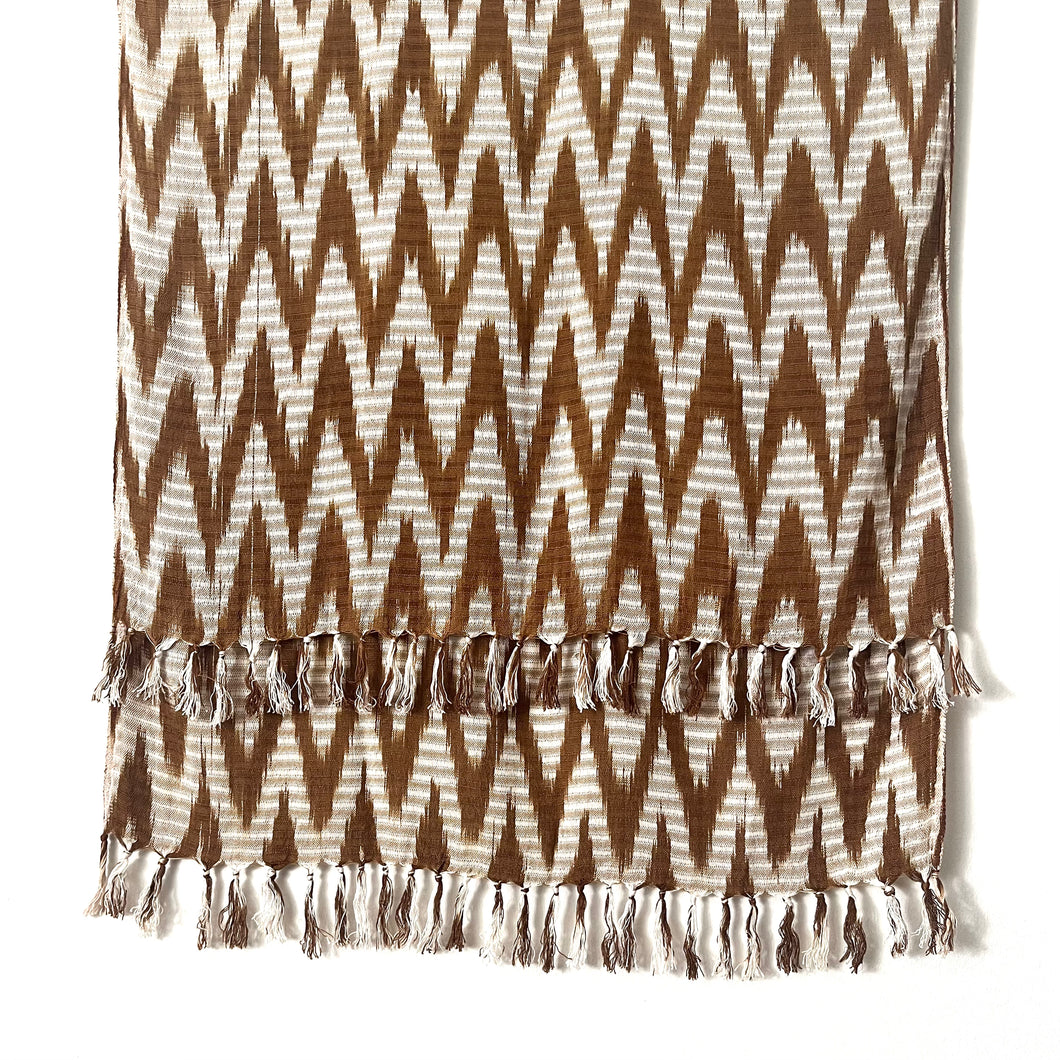 Travel Scarf, Jaspé Chevron, Cinnamon