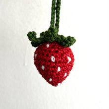 Load image into Gallery viewer, Crochet Bag Charm, Strawberry
