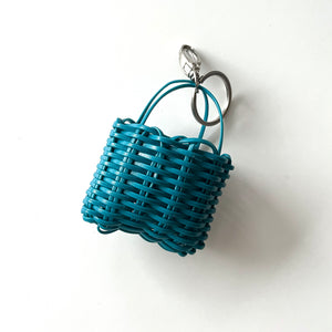 Micro Market Bag, Earbud Case, Teal