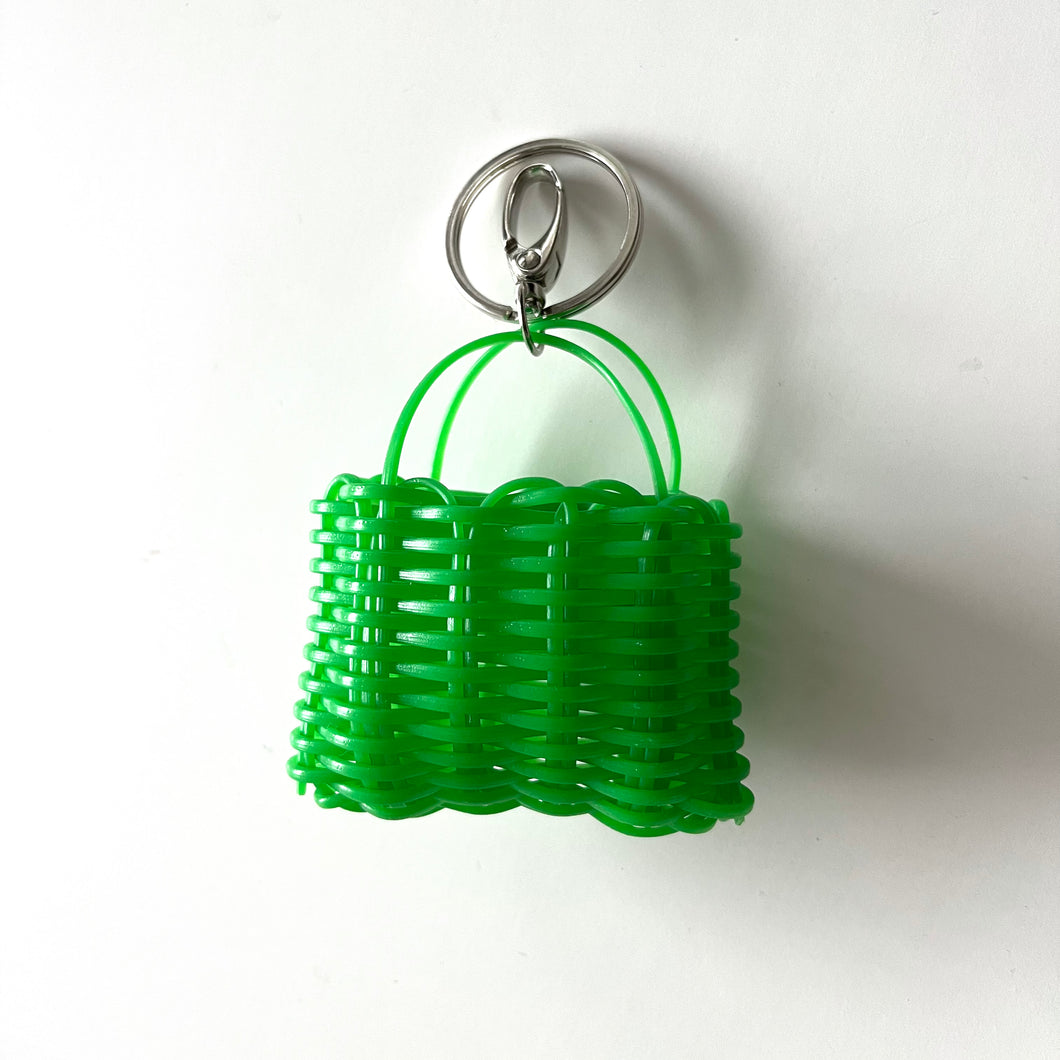 Micro Market Bag, Earbud Case, Bright Green