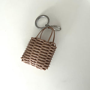 Micro Market Bag, Earbud Case, Nude