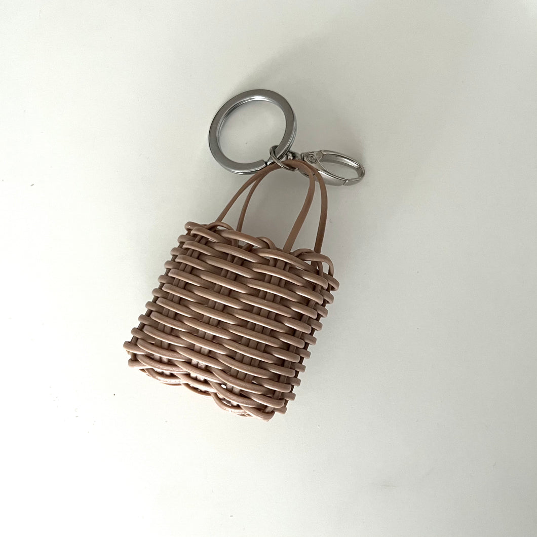 Micro Market Bag, Earbud Case, Nude