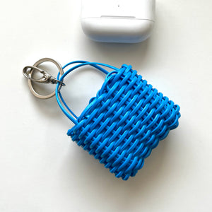 Micro Market Bag, Earbud Case, Light Blue