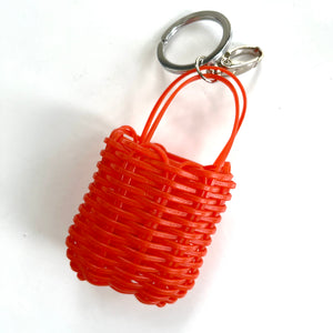 Micro Market Bag, Earbud Case, Bright Orange