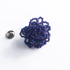 Beaded Lapel Bloom, Purple