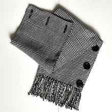 Load image into Gallery viewer, Cowl, Hand-woven, Dots, Black &amp; White
