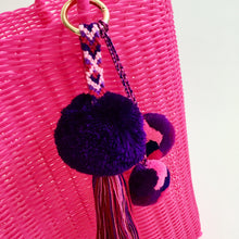 Load image into Gallery viewer, Friendship Pompom/Tassel, Purple/Pink Mix
