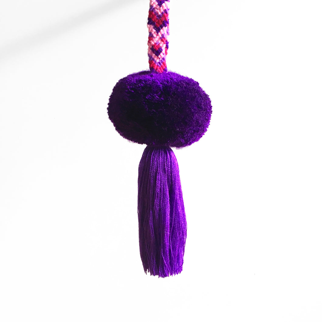 Friendship Pompom/Tassel, Purple/Violet