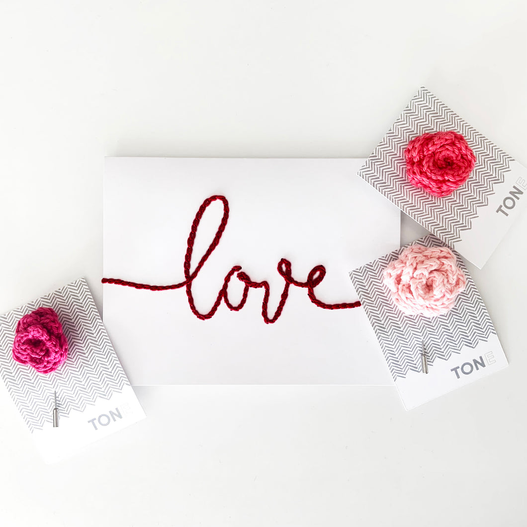 Embroidered Greeting Card, Love