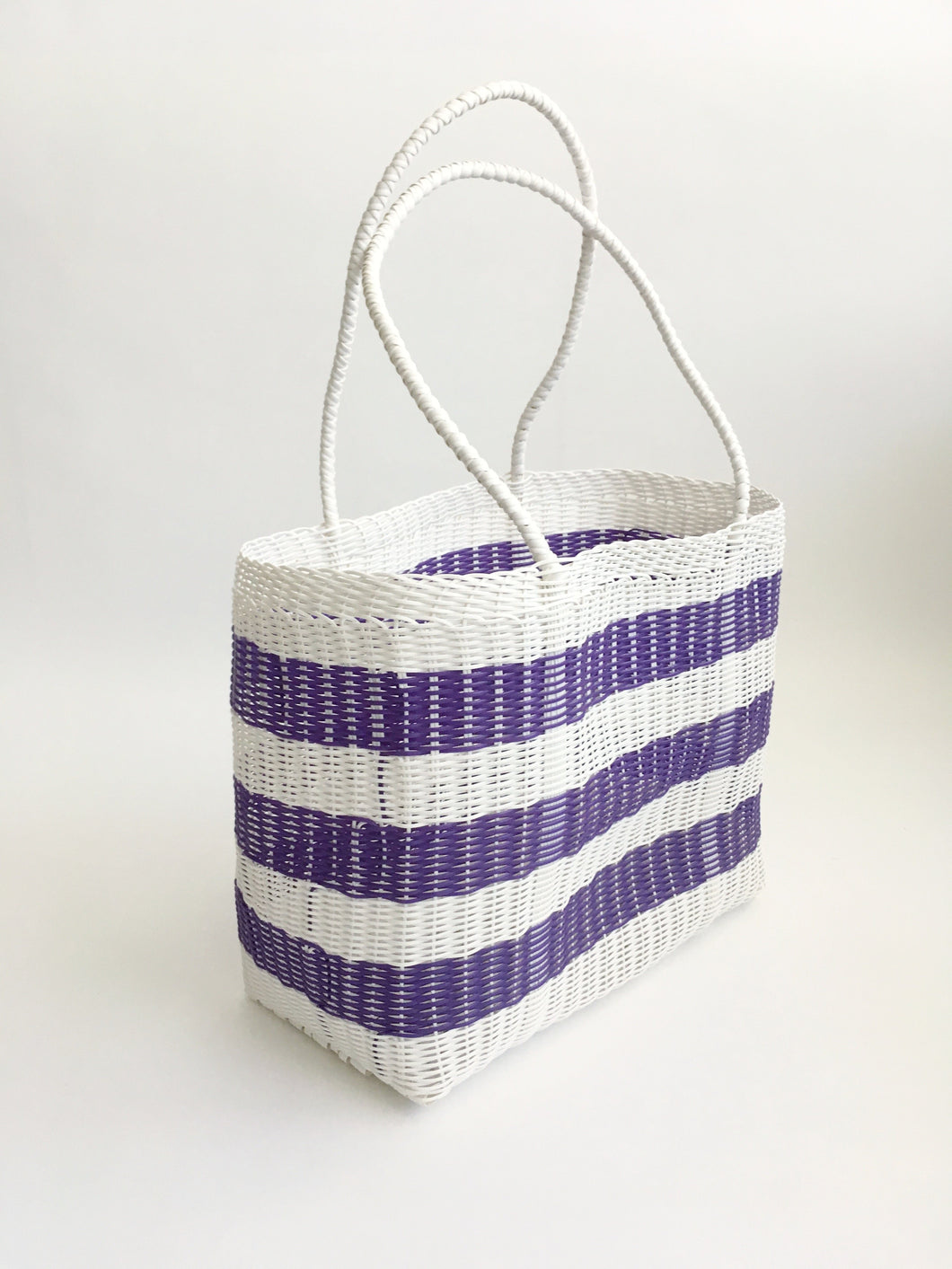 Classic Market Bag, Purple Stripe