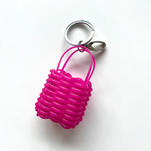 Load image into Gallery viewer, Micro Market Bag Key Chain, Fuchsia

