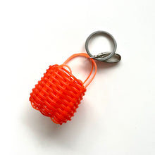 Load image into Gallery viewer, Micro Market Bag Key Chain, Bright Orange
