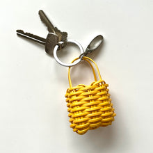 Load image into Gallery viewer, Micro Market Bag Key Chain, Yellow
