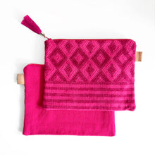 Load image into Gallery viewer, Second-life Pouch Toto, Geo, Medium, Fuchsia/Deep Magenta
