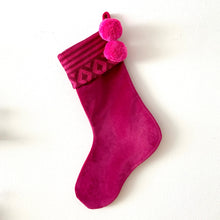 Load image into Gallery viewer, Second-life Stocking, Velvet, Fuchsia/Pink
