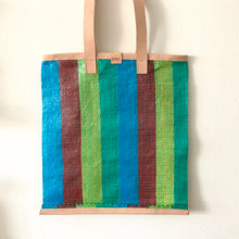 Load image into Gallery viewer, Essential Tote, Grean, Blue &amp; Teal, Natural
