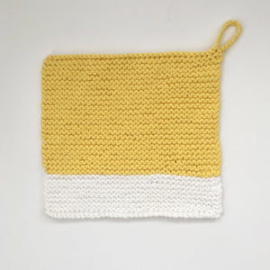 Colour Chip Pot Holder/Dish Cloth,Yellow