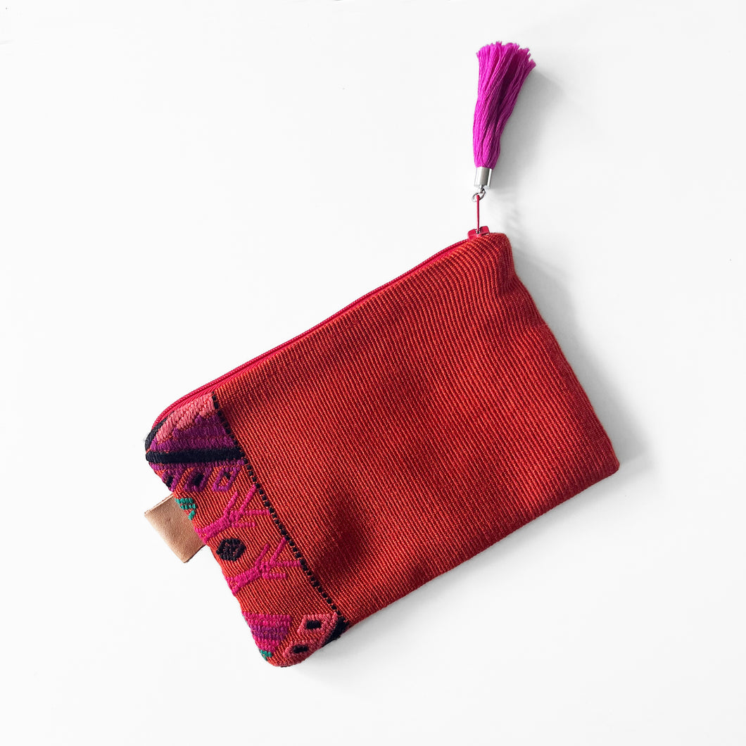 Second-life Pouch Chajul, Small, Orange/Pink
